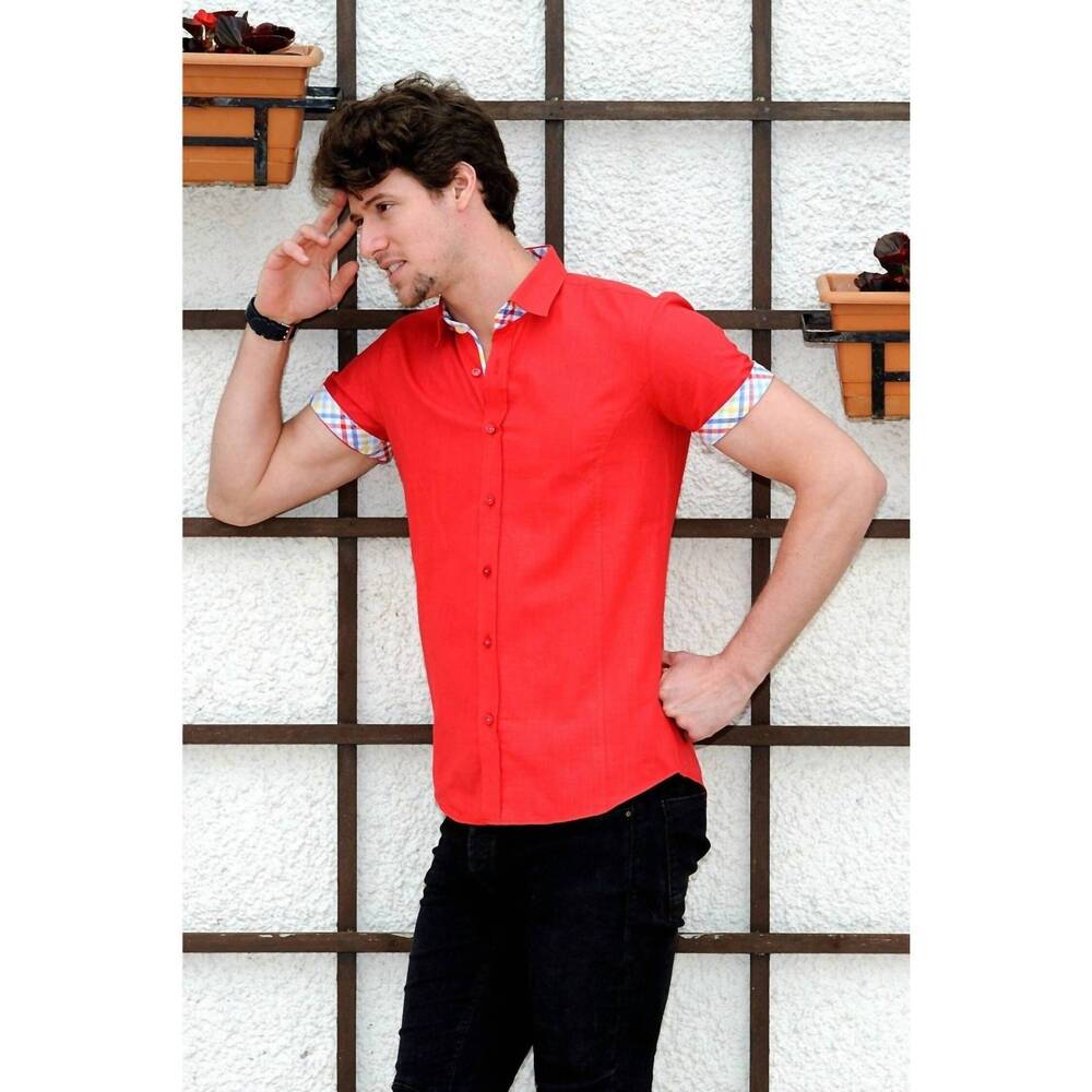 NEW EIGHT X feels likeshort sleeve shirt in red
